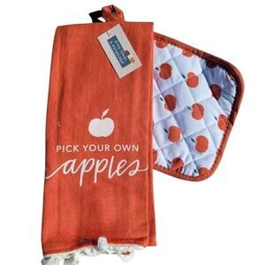 Kitchen Cotton Dish Towel & Pot Holder Set - PICK YOUR OWN APPLES